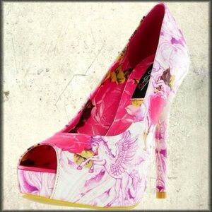 Iron fist pink unicorn heels